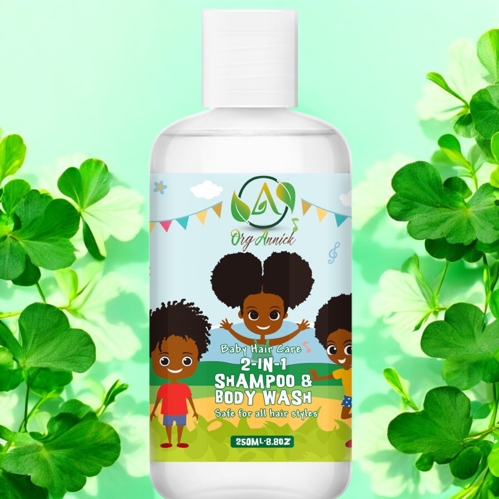 Papaya Pure 2-in-1 Shampoo & Body Wash: Gentle Baby Bliss and Newborn Nurture - 8.8oz