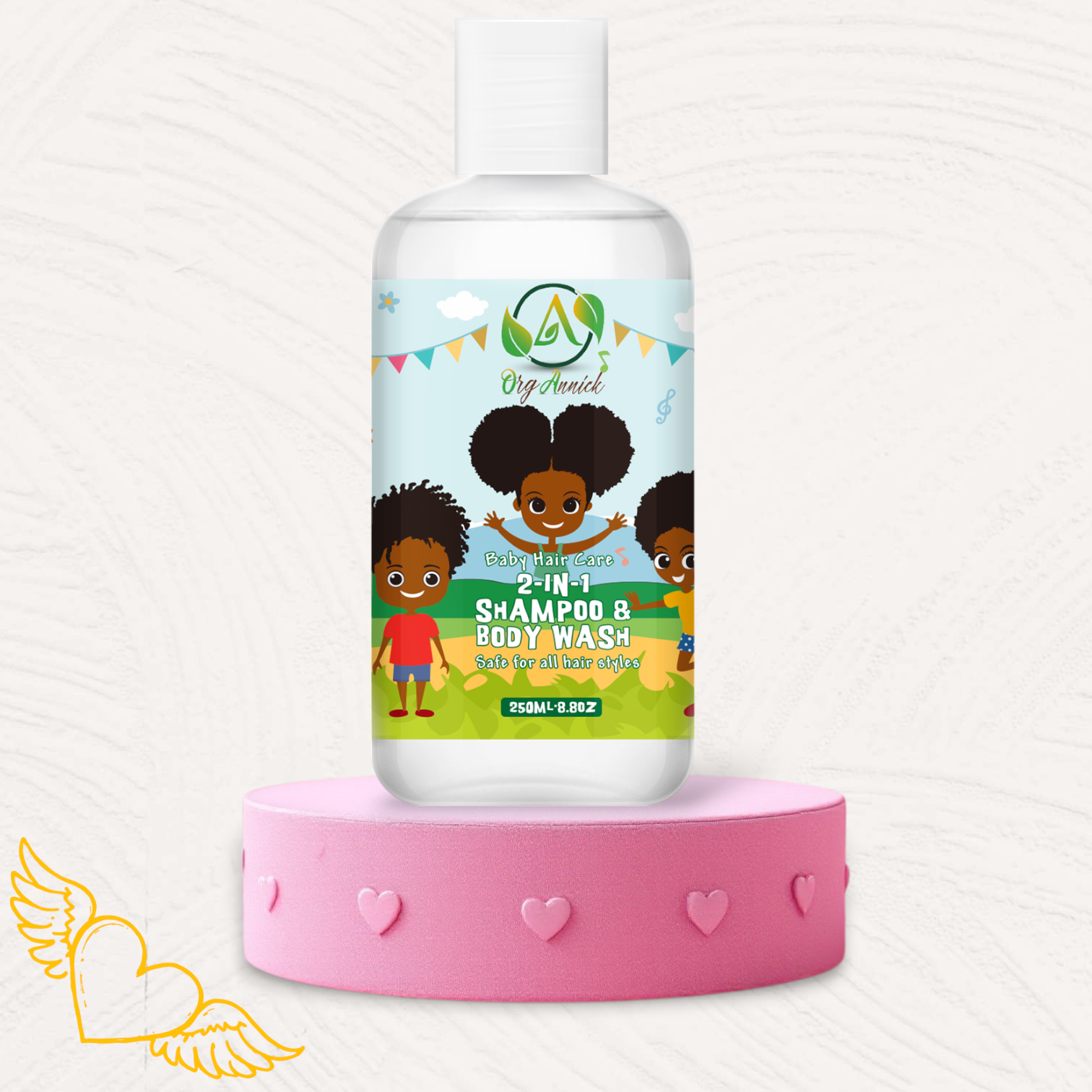 Papaya Pure 2-in-1 Shampoo & Body Wash: Gentle Baby Bliss and Newborn Nurture - 8.8oz