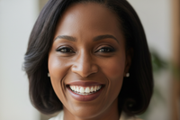 make it close up beauty shot of her