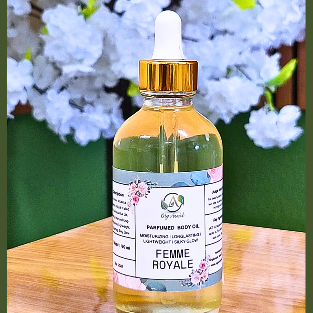 OrgAnnick™ Crystal-Clear Perfumed Body Oil – Lightweight, Long-Lasting Fragrance & Silky Glow