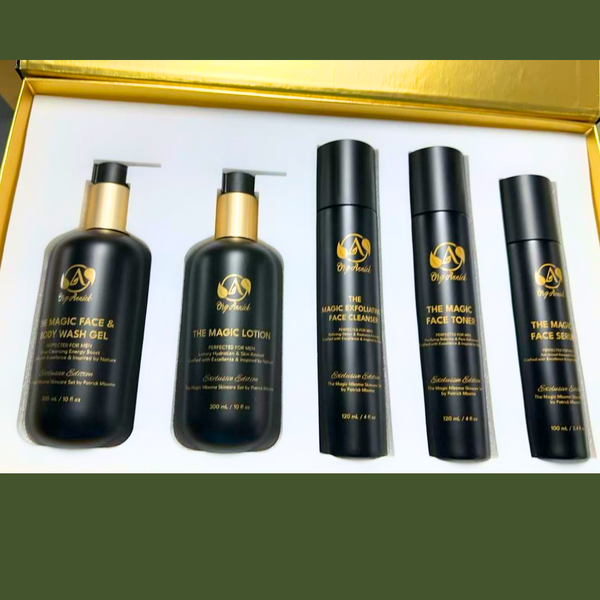 OrgAnnick™ The Magic Mboma Skincare Set – Men’s 5-Step Face & Body Care Collection | Exclusive Patrick Mboma Men Edition