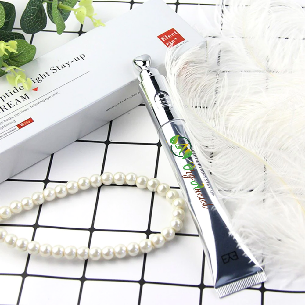 OrgAnnick™ Tight Stay-Up Hexapeptide Eye Cream with Collagen & Vibrating Applicator – 2-in-1 Eye Care for Dark Circles & Puffiness