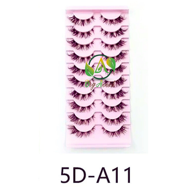 5D Fluffy Luxe Lashes – Multi-Layer Volume Collection (10 Pairs)
