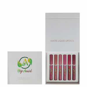OrgAnnick™ 6-Color Matte Liquid Lipstick Set – Long-Wear Color Collection