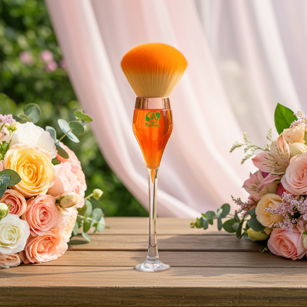 Champagne Glass Luxe Loose Powder Brush