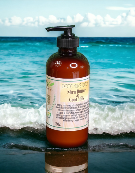 OrgAnnick Men's Hydrating Lotion with Shea butter & Goat Milk, Paraben free, Sulfate free - 12 oz