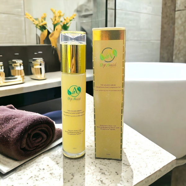 Unlock Your Glow with Glutathione & Collagen Golden Serum for Brighter Skin - 4oz