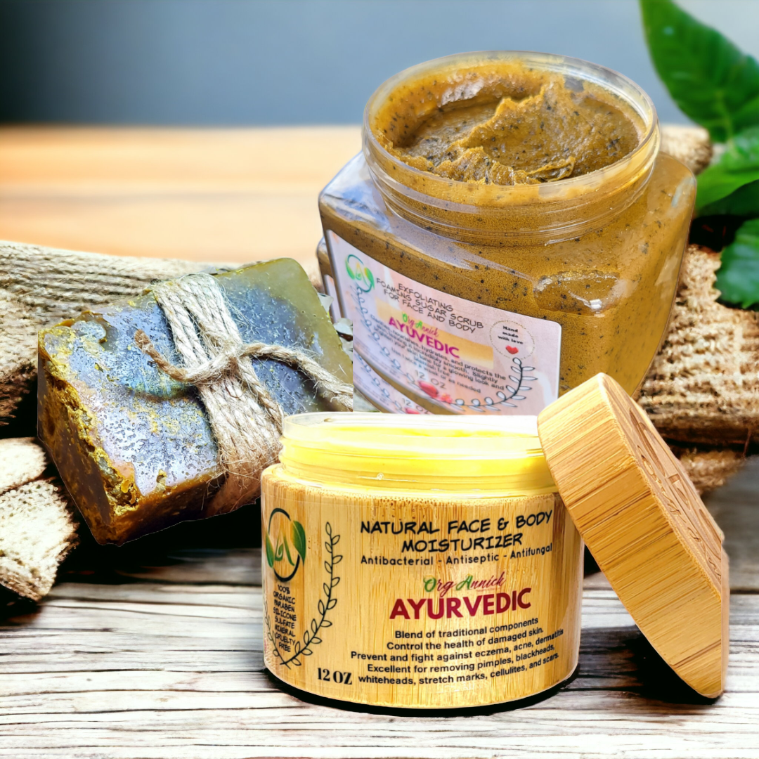 Ayurvedic Body & Facial Skincare Set (Pack of 3)