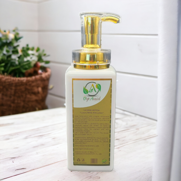 La Dame Gold Collagen & Glutathione Brightening Body Milk Lotion – 16oz | Daily Body Moisturizer with Vitamin E for Smooth, Soft-Feeling Skin | Lightweight Hydration for All Skin Types