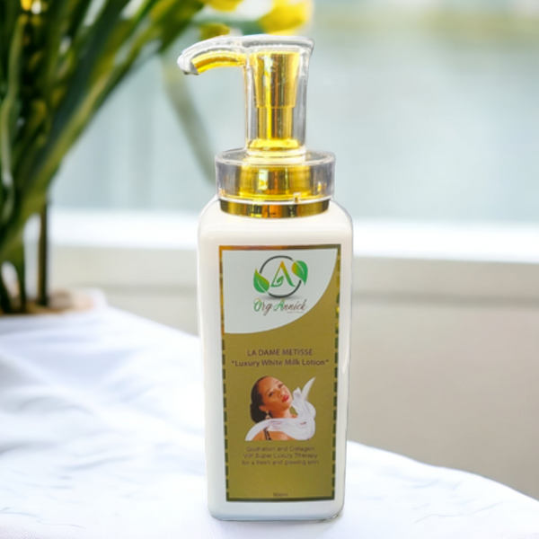 La Dame Gold Collagen & Glutathione Brightening Body Milk Lotion – 16oz | Daily Body Moisturizer with Vitamin E for Smooth, Soft-Feeling Skin | Lightweight Hydration for All Skin Types