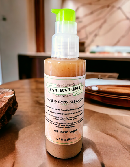 Ayurvedic DMEA & MSM Cleansing Smooth Face & Body Triumfetta Pentandra Cleanser, 6.5 oz