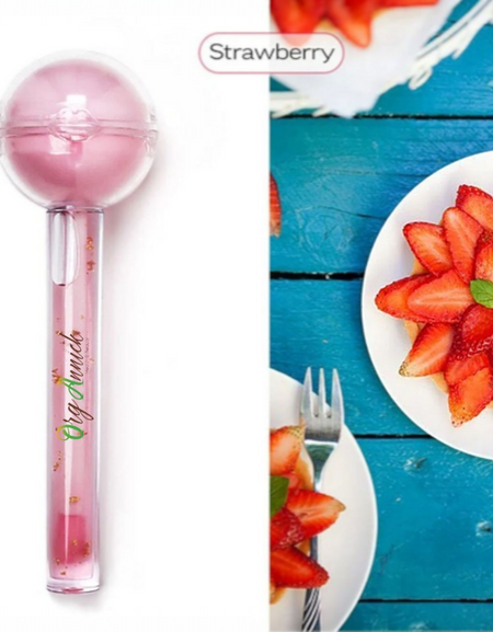 Fruit Flavor Lollipop – 2-en-1 Magic Color Changing Lip Balm & Gloss/ Lip Oil