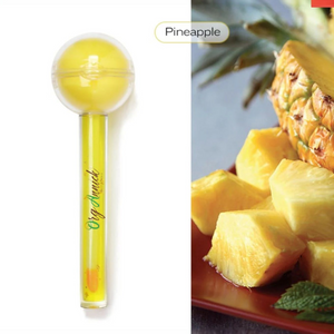OrgAnnick™ Fruit Flavor Lollipop – 2-en-1 Magic Color Changing Lip Balm & Gloss/ Lip Moisturizer
