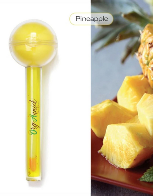 Load image into Gallery viewer, Fruit Flavor Lollipop – 2-en-1 Magic Color Changing Lip Balm &amp; Gloss/ Lip Oil
