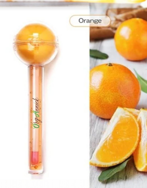 Load image into Gallery viewer, Fruit Flavor Lollipop – 2-en-1 Magic Color Changing Lip Balm &amp; Gloss/ Lip Oil
