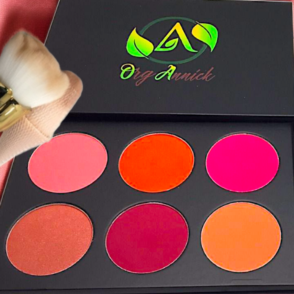 OrgAnnick™ Soft Pop Powder Blush – Multi-Shade Blush Palette (6 Colors)