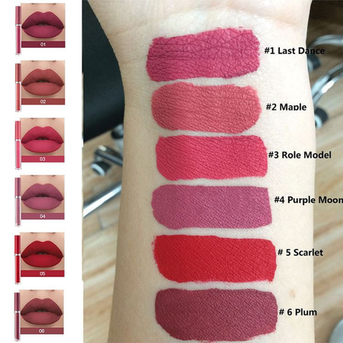 OrgAnnick™ 6-Color Matte Liquid Lipstick Set – Long-Wear Color Collection