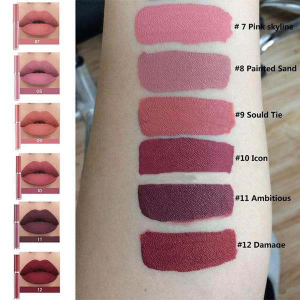 OrgAnnick™ 6-Color Matte Liquid Lipstick Set – Long-Wear Color Collection