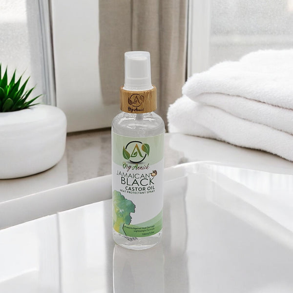 Protect & Detangle: Jamaican Black Castor Oil Heat Protectant Spray & Hair Detangler 3.5 oz