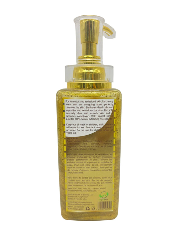 La Dame Gold Collagen & Glutathione Exfoliating Shower Gel 16oz – Skin Brightening Body Wash with Anti-Aging & Deep Cleansing for Glowing, Smooth Skin – For All Skin Types