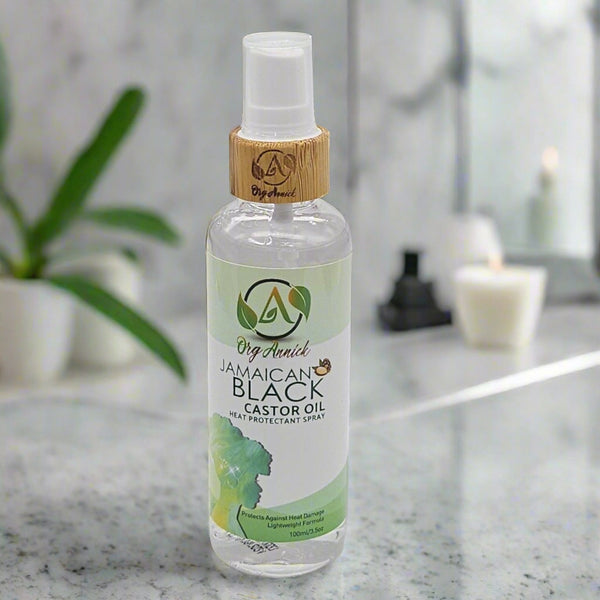 Protect & Detangle: Jamaican Black Castor Oil Heat Protectant Spray & Hair Detangler 3.5 oz