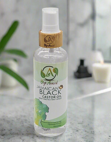 Protect & Detangle: Jamaican Black Castor Oil Heat Protectant Spray & Hair Detangler 3.5 oz