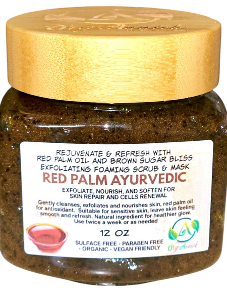 OrgAnnick Coffee Scrub Glow: Natural Ayurvedic Exfoliant for Acne, Dark Spots, Hyperpigmentation and Stretch Marks - 12 oz