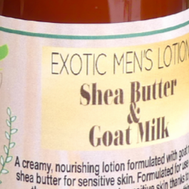 OrgAnnick Men's Hydrating Lotion with Shea butter & Goat Milk, Paraben free, Sulfate free - 12 oz