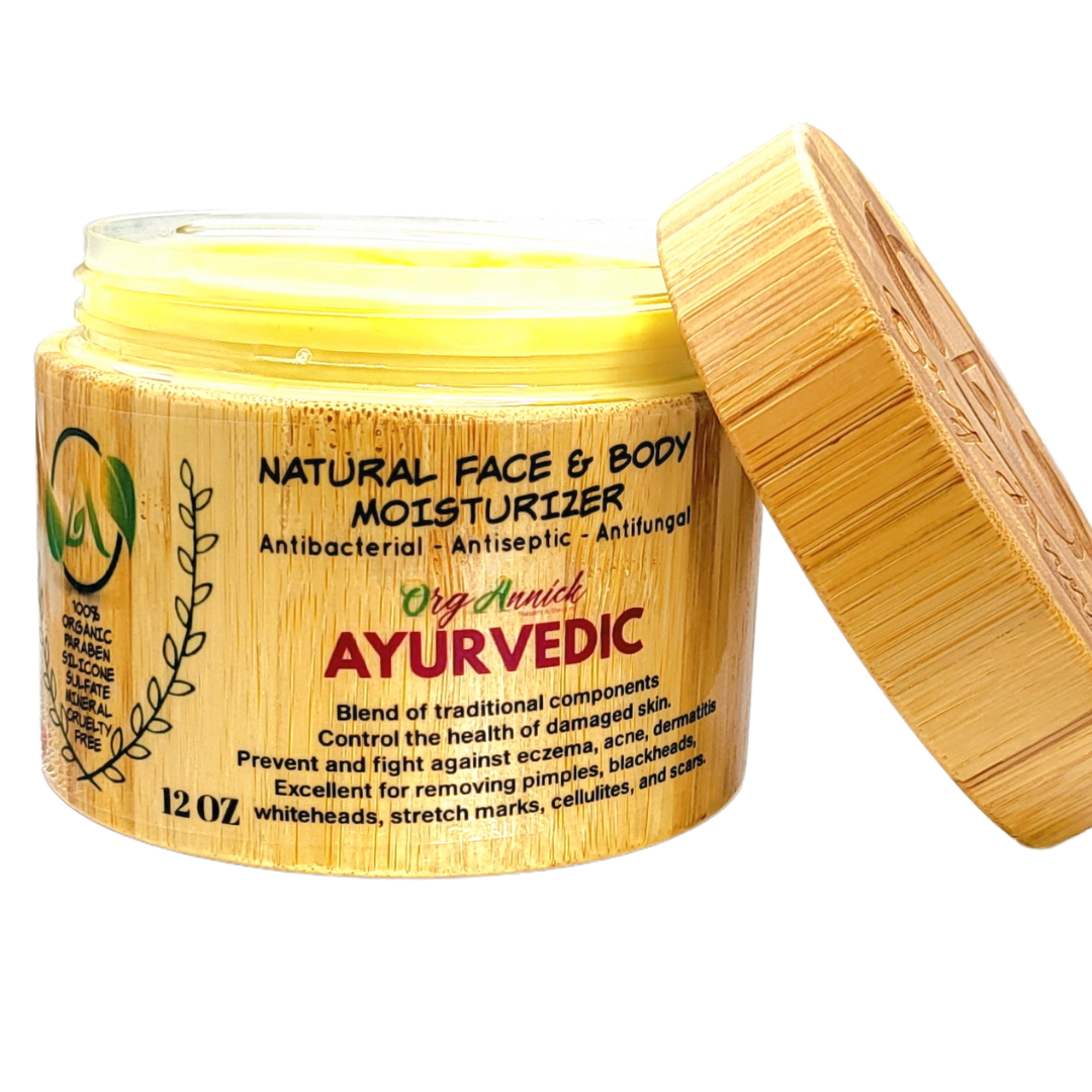 Ayurvedic Skin Perfection Moisturizer - OrgAnnick's Ayurvedic Formula for Acne Prone Skin, Uneven Tone & Fine Lines. Natural Skin Renewal Moisturizer Repair & Restore Skin Imperfections 12oz
