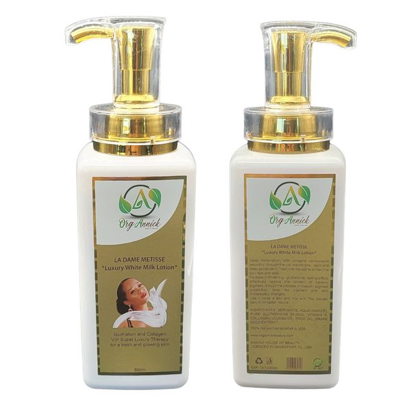 La Dame Gold Collagen & Glutathione Brightening Body Milk Lotion – 16oz | Daily Body Moisturizer with Vitamin E for Smooth, Soft-Feeling Skin | Lightweight Hydration for All Skin Types